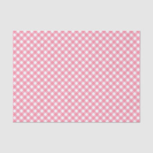 Papier Mousseline Country Chic Pastel Bébé rose En vichy