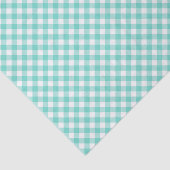 Papier Mousseline Country Chic Pastel Mint Turquoise En vichy (Détail)