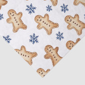 Papier Mousseline Country Gingerbread Cookies Snowflakes Christmas (Détail)