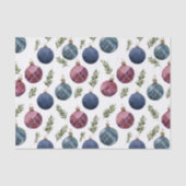 Papier Mousseline Country Red Blue Ornaments Christmas (Recto)
