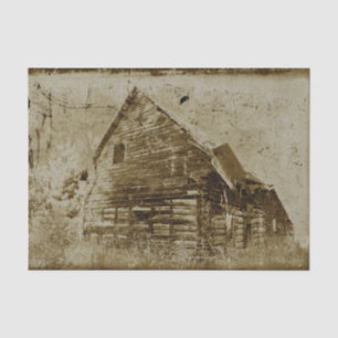 Papier Mousseline Country Rustic Barn Texture Vintage de Sepia
