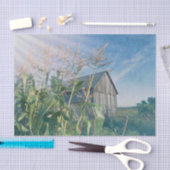 Papier Mousseline Country Rustic Grange Blue Sky Sun Rays (Artisanat)