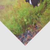 Papier Mousseline Coup de lapin Lapin Art Bois Vert Blanc Noir (Détail)