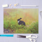 Papier Mousseline Coup de lapin Lapin Art Bois Vert Blanc Noir (Artisanat)