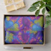 Papier Mousseline Coupage Abstrait jaune bleu pourpre des tournesols (Cadeau)