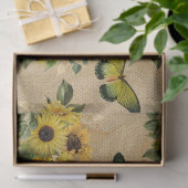 Papier Mousseline Coupage des tournesols et des papillons (Cadeau)
