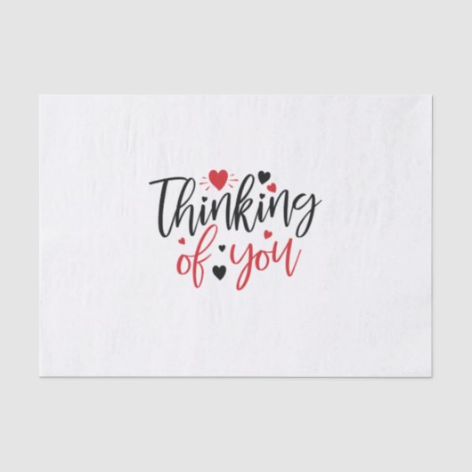 Papier Mousseline Couple Cadeau Penser De Vous (Recto)