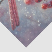 Papier Mousseline Couple cardinal mignon Rustique Forêt Découpage (Détail)