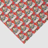 Papier Mousseline couple de neige de Noël rétro (Détail)