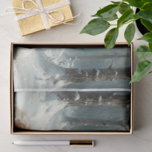 Papier Mousseline Couple Fox confortable - Découpage - (Cadeau)