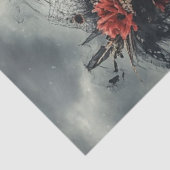 Papier Mousseline Couple gothique Découpage habillé Noir Rouge & Lun (Détail)