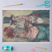 Papier Mousseline Couple hippo victorien dans le dédécoupage d'Attir (Artisanat)