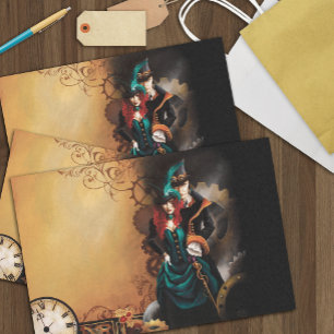 Papier Mousseline Couple victorien Steampunk