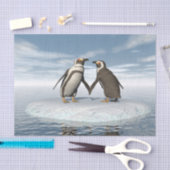 Papier Mousseline Couples de pingouins (Artisanat)