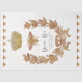 Papier Mousseline Couronne de Reine Abeille en Or Rose Découpage de (Recto)