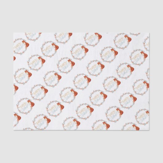 Papier Mousseline Couronne de renard d'anniversaire (Recto)