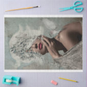 Papier Mousseline Couronne des ailes Portrait Papillons Femme Oiseau (Artisanat)