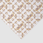 Papier Mousseline couronne d'or diamants du coeur (Détail)