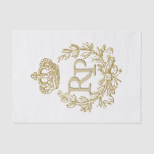 Papier Mousseline Couronne d'or royale médiévale et couronne