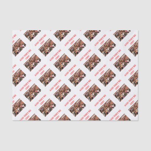 Papier Mousseline course de chevaux (Recto)