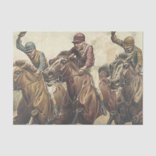 Papier Mousseline Course de chevaux SUPÉRIEURE