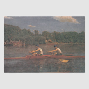 Papier Mousseline Course en bateau d'aviron sur la rivière