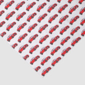 Papier Mousseline Course Voitures Course Retro Rouge Anniversaire En (Détail)