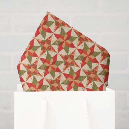 Papier Mousseline Courte étoile de Noël (Sac cadeau)
