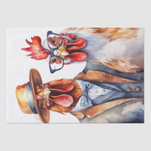 Papier Mousseline Couture de Cluck : Poulets à la mode dans le décou