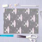 Papier Mousseline Couture rose et gris Ballerina Anniversaire (Artisanat)