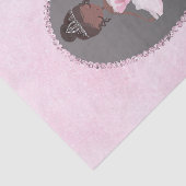 Papier Mousseline Couture rose et gris foncé Ballerina fête d'annive (Détail)