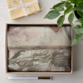 Papier Mousseline Cow Highland Scotland Thistère Aquarelle (Cadeau)