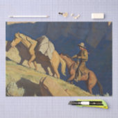Papier Mousseline "Cowboy and Pack Horse" de Maynard Dixon (Artisanat)