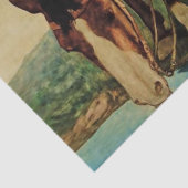 Papier Mousseline Cowboy arroser son cheval par NC Wyeth (Détail)