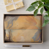 Papier Mousseline Cowboy Chevaux Occidentaux bleu Tan Collage (Cadeau)