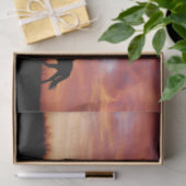 Papier Mousseline Cowboy couché du soleil et silhouette de cheval (Cadeau)