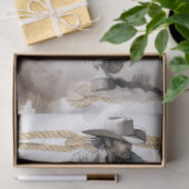 Papier Mousseline Cowboy Ride Western Man Horse (Cadeau)