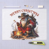 Papier Mousseline Cowboy Santa: Rustic Campfire Christmas Graphic (Artisanat)