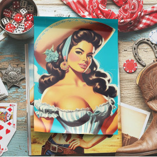 Papier Mousseline Cowgirl hispanique rétro