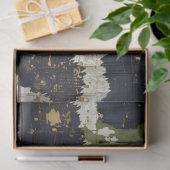 Papier Mousseline Cowgirl Rustic Western Green Cowhide Decoupage (Cadeau)