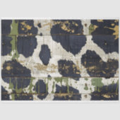 Papier Mousseline Cowgirl Rustic Western Green Cowhide Decoupage (Recto)