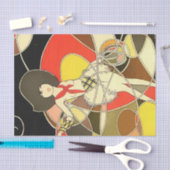 Papier Mousseline "Cowgirl With Lariat" de Jose Carlos (Artisanat)