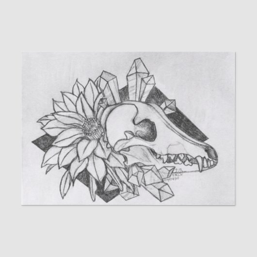 Papier Mousseline Coyote de cristal (Recto)