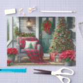 Papier Mousseline Cozy Christmas Porch Tree  (Artisanat)