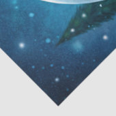 Papier Mousseline Cozy Christmas scene wreath rustic tissue paper (Détail)