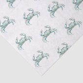 Papier Mousseline Crabe aquarelle côtier (Détail)