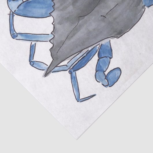 Papier Mousseline Crabe bleu (Détail)