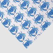 Papier Mousseline Crabe Bleu motif Océan (Détail)