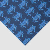 Papier Mousseline Crabe Bleu motif Océan (Détail)