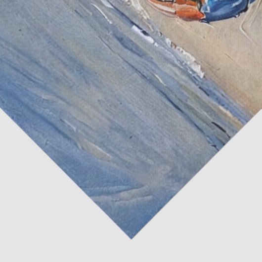 Papier Mousseline Crabe bleu sur la plage (Détail)